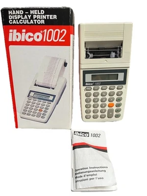 Vintage Ibeco 1002 Printing Calculator Battery Operated Portable Printer & Paper - Image 1 of 4