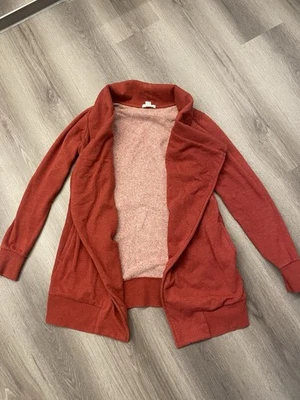 AMISU kuschelige Sweat Oversize-Jacke/ Cardigan Gr. S, rostrot - Bild 1 von 3