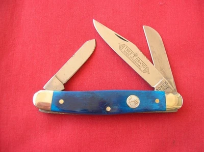 CUCHILLO BOKER 98185V 3 HOJAS GANADERO AZUL HUESO LISO ASAS Foto 1 de 4