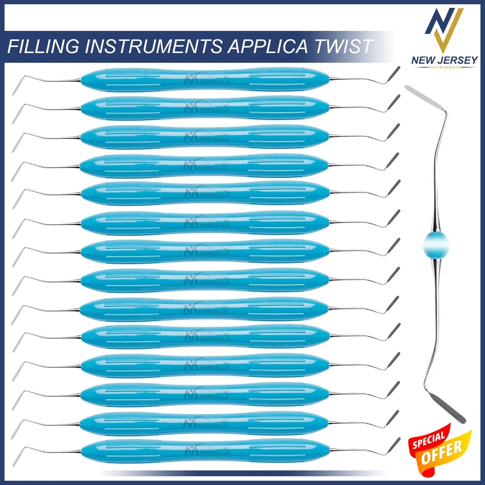 Instrumentos de relleno compuestos dentales Applic Twist mango de silicona restaurador Foto 1 de 1