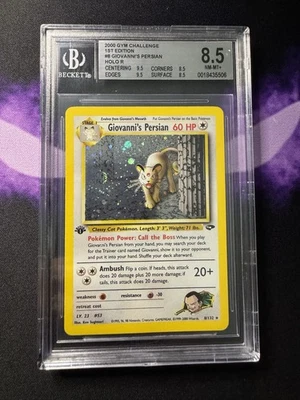 Giovanni's Persian Gym Challenge 2000 Holo Pokémon Card TCG 8/132 BGS 8.5 1st Ed - Image 1 of 4