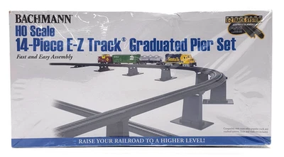 Bachmann Trains 1:87 HO Scale 14-Piece E-Z Track Graduated Pier Set 44471 - Image 1 of 4