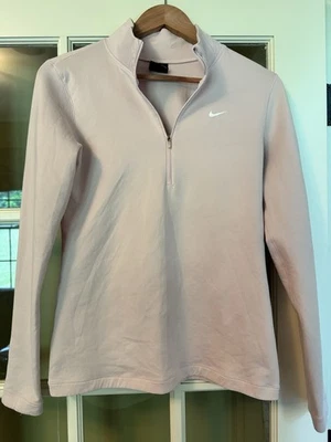 Nuevo Nike Pro Dri-Fit Para Mujer Rosa Talla M Camiseta para Correr Manga Larga 1/4 Cremallera Foto 1 de 4