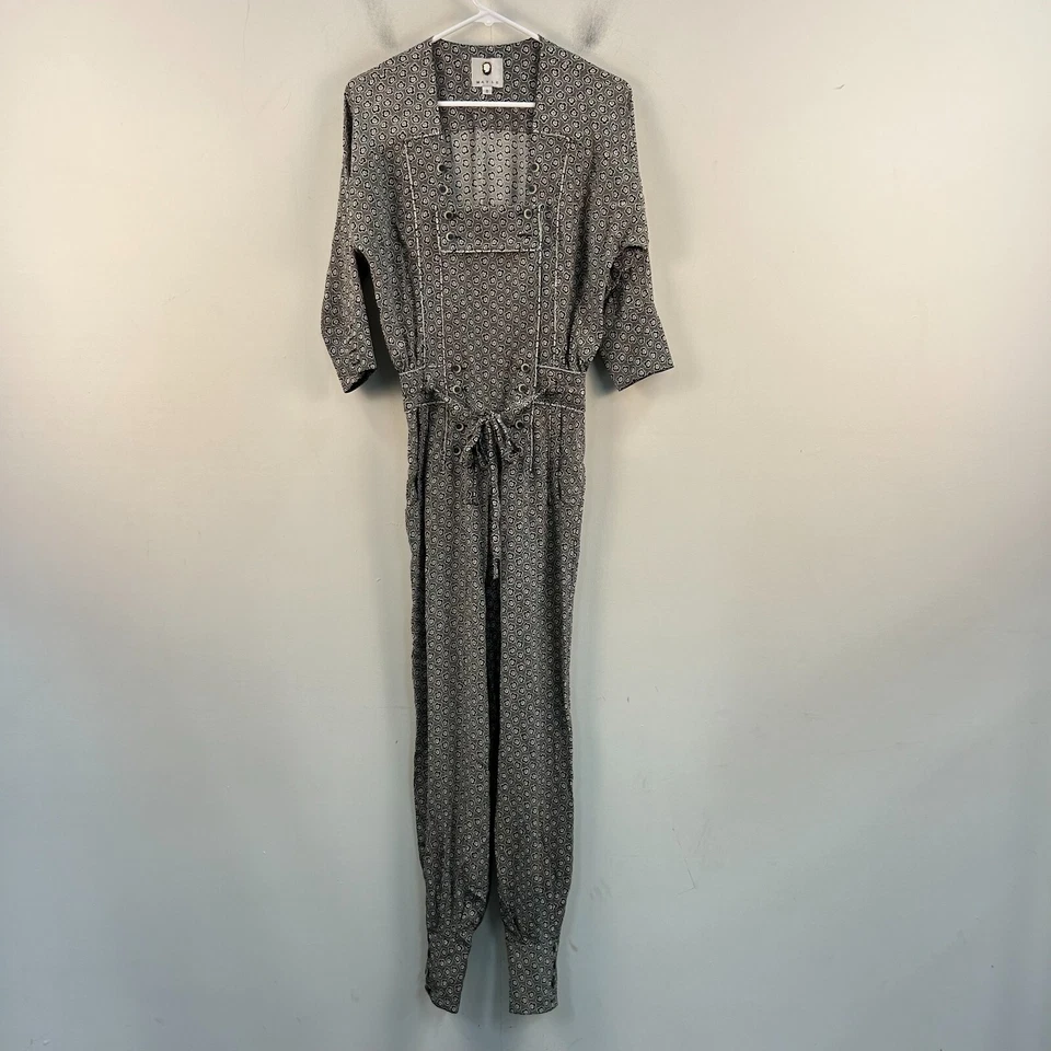 Mono Mameluco Mayle Mujer 0 Seda Negro Floral Manga 3/4 33" Entrepierna 22395 Foto 1 de 4