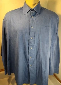 VINTAGE Ketch Shirt Mens Button Up Long Sleeve Single Needle 18 1/2 34/35 - Picture 1 of 8
