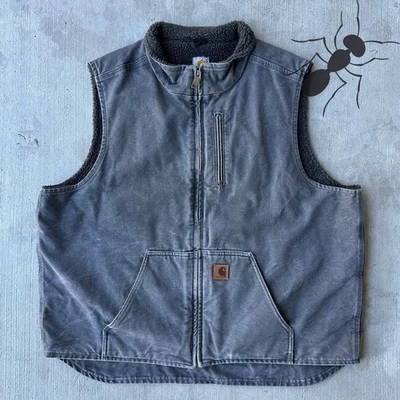 Vintage Y2K Carhartt V33 GVL gray work wear vest - Image 1 of 4