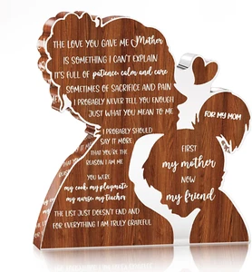 Mom Acrylic Plaque Gifts Mother'S Day Gifts from Daughter Personalized Mom Table - Picture 1 of 12
