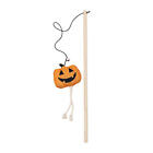Halloween Cat Wand Toy Cute Cat Teaser Stick Interactive Cat Toy with Bell