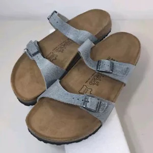 Sandalias suaves Birkenstock Birkis Tahití nuevas en caja talla 11W 9M 42EU gris Arunta gris EVA - Imagen 1 de 18