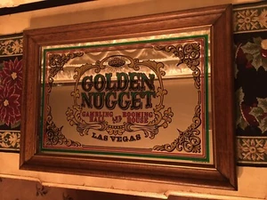 VTG Rare Golden Nugget Casino Gambling Hall Rooming House 1977 Las Vegas Mirror - Picture 1 of 17