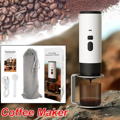 Portable Electric Espresso Machine Travel Coffee Maker for Camping Car RV Hiking - Image 1 of 4