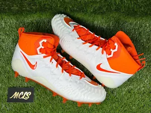 New Nike Force Savage Pro TD size 15 Lineman FB Cleats White/Orange AJ6605-108 - Picture 1 of 7
