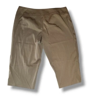 Pantalones capri para mujer Ashley Stewart tostados talla 18w Foto 1 de 4