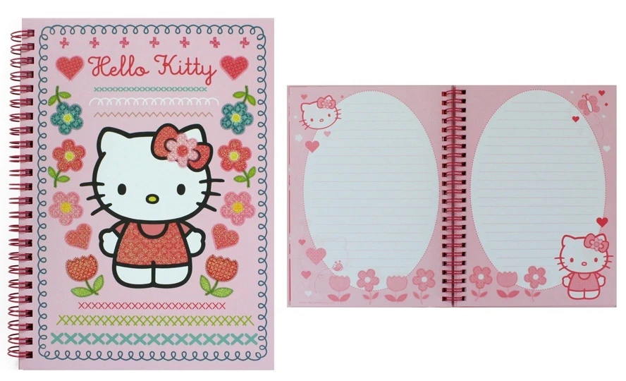 HELLO KITTY Spiralnotizbuch Heft Block Notizbuch A5 für Mädchen Home Sweet Home