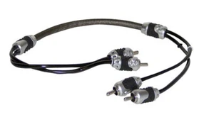 Nuevo cable RCA estéreo de gama alta negro/plateado BrandX XXL3RCASQ de 3' pies - Imagen 1 de 1