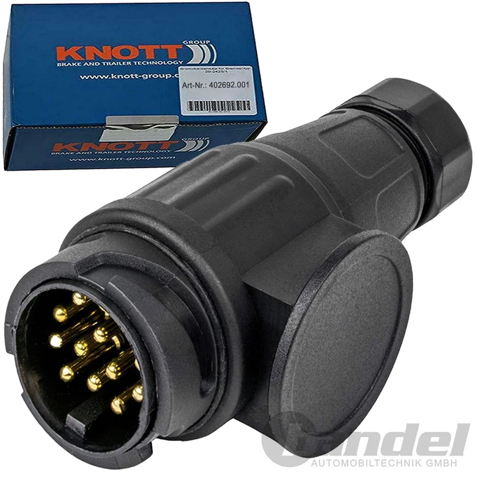 KNOTT ANHÄNGER-STECKER 13-POLIG 12V LANG KFZ AUTO PKW WOHNWAGEN TRAILER - Bild 1 von 1