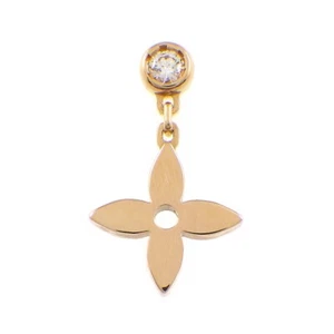 LOUIS VUITTON Single Pierced Earring Monogram Idylle Q96169 Diamond Rose Gold - Picture 1 of 7