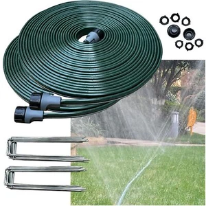 100 FT Flat Sprinkler Hose for Lawn Watering & Garden Irrigation - Picture 1 of 6