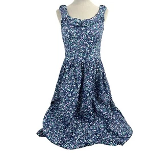 Vintage 70er 80er Jahre Kleid lila geblümt You Babes Sommerkleid Gr. M - Bild 1 von 7