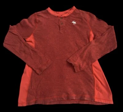 Camisa Abercrombie Niños Talla Med 13-14 Niños Manga Larga Roja - Color Óxido Foto 1 de 4