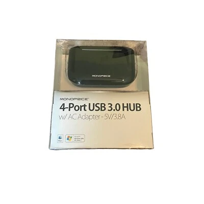 Monprice 4-Port USB 3.0 HUB W/ AC Adapter 5V Windows & Mac Compatible PID 9955 - Image 1 of 4