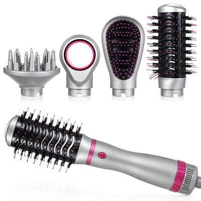 Peine de aire caliente cuatro en uno para uso doméstico cabello liso cabello rizado peine secador de pelo N5V4 Foto 1 de 4