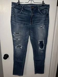 American Eagle Damen Hochhaus Super Stretch Distressed Jegging 18 normal - Bild 1 von 6