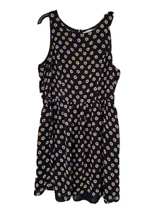 Glamorous New Look Mini Floral Dress Navy Blue White Daisy Print 14 Summer Hol - Picture 1 of 10