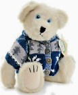 Boyds Bears Thor M. Berriman 12 "Plush Bear W/ Blue & White Sweater Issued 1998