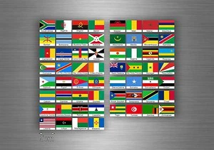 60x adesivi sticker bandiera stati africa africano scrapbooking collezione r3 - Imagen 1 de 1
