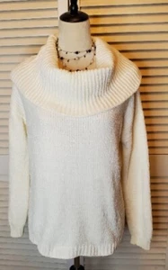 Michael Kors Womens Cowl Neck Sweater Size M Cream Long Sleeve Pullover So Soft - Picture 1 of 7