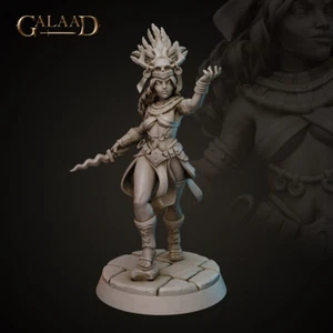 Aztec Sorceress A - Rogue / Druid - Galaad Miniatures - Dungeons and Dragons