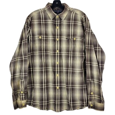 Винтажная мужская футболка POLO SPORT Ralph Lauren большая коричневая SPORTSMAN Шотландия клетчатая - Изображение 1 из 4