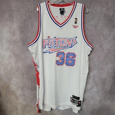 Camiseta deportiva retro de colección Reebok HWC NBA Detroit Pistons Rasheed Wallace 36 para hombre XL Foto 1 de 4