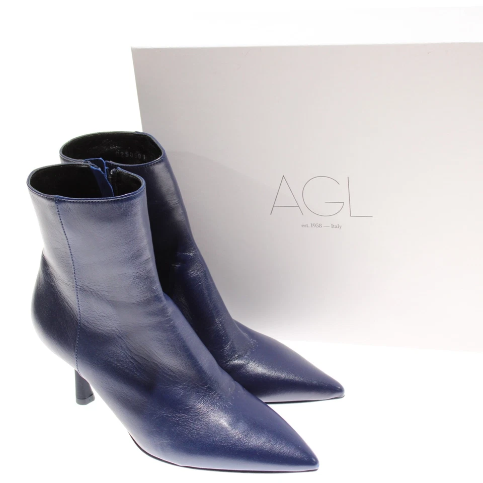 AGL NWB Botas de Tacón Alto Talla 39/9 EE. UU. En Azul Sólido Ide Bootie Foto 1 de 4
