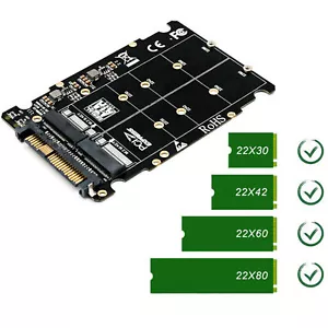 M.2 Ssd To U.2 Adapter 2 In 1 M.2 Nvme And Sata-Bus Ngff Ssd To U.2 B3N4 US - Picture 1 of 6
