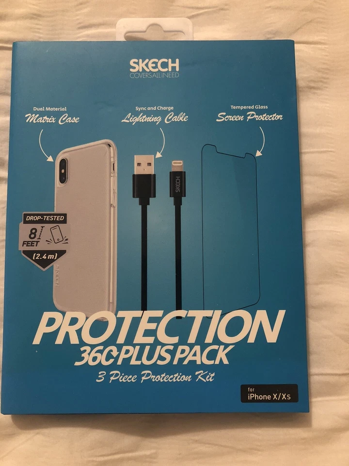 SKECH Matrix Bundle for Apple iPhone X/xs - Phone Case Cable & Screen Protector