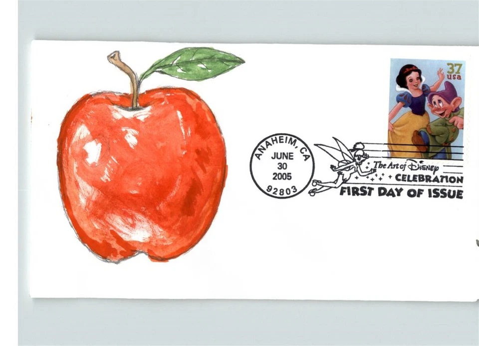 Blancanieves de Disney con droga, ¡manzana envenenada pintada a mano! First Day of Iss 2005 Foto 1 de 1