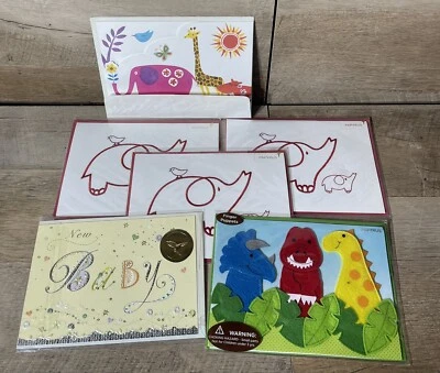 Lote de 6 tarjetas de felicitación de cumpleaños de papiro nuevas para bebés  Foto 1 de 4