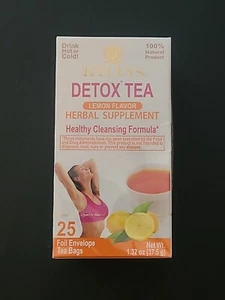 Hyleys Detox Tea LEMON Flavor Herbal Supplement 25 Tea Bags - Picture 1 of 3
