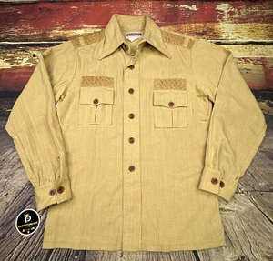 VTG 70s Atomic Mod Disco Liesure Shirt Mens Large Lew Magram Good Times Dolemite - Picture 1 of 15