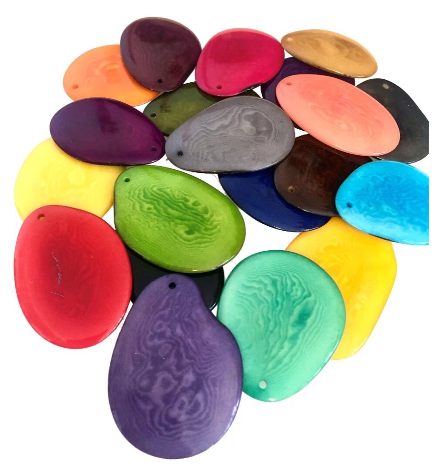 5 XLarge 3-4cm Tagua Nut Slice *Choose Colour* Natural Coloured Vegan Vegetarian - Image 1 of 1