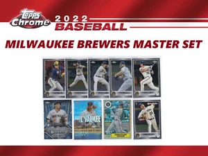 2022 Topps Chrome MILWAUKEE BREWERS MASTER TEAM SET Base & Inserts (9 cards) - Picture 1 of 5