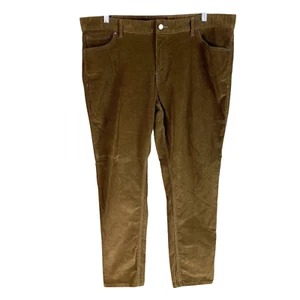 Michael Kors Mens Parker Slim Fit Corduroy Pants (Actual 40x30) Brown Stretch - Picture 1 of 6