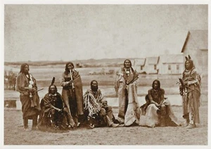 Foto postal del tratado Ft Laramie Cheyenne y jefes sioux: A Gardner 1868 (reprobación) - Imagen 1 de 2