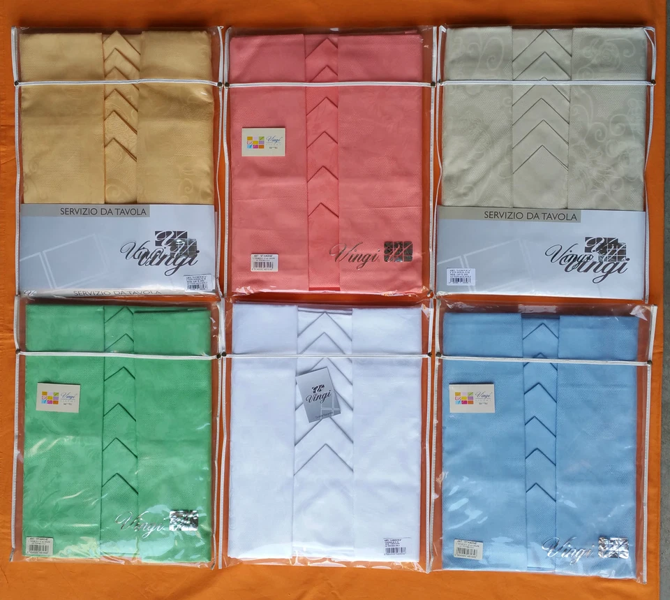 TOVAGLIA DA TAVOLA FIANDRA JACQUARD CON TOVAGLIOLI 100%COTONE VINGI X6X12X18X24 - Immagine 1 di 2