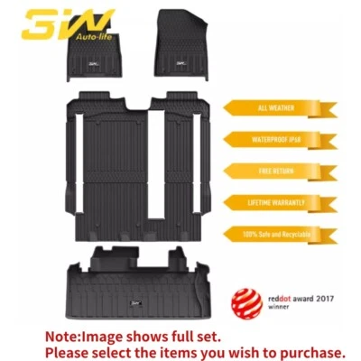 Alfombrilla y revestimiento de maletero 3W para Toyota Sienna 2021-2025 8 asientos TPE revestimiento de coche Foto 1 de 4