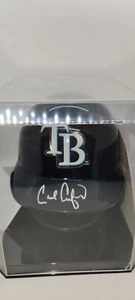 CARL CRAWFORD SIGNED TAMPBA BAY DEVIL RAYS MINI HELMET COA - Picture 1 of 3