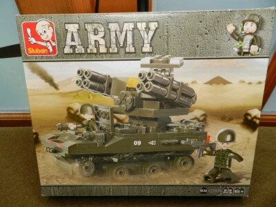 SLUBAN ARMY BUILDING BLOCKS ARTILLERY MILITARY TANK, M38-B0283 212 PCS - Image 1 of 4