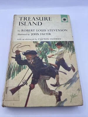 Vintage HC Treasure Island 1963 The Macmillan Classics Book Ex-library Good Cond - image 1 of 4